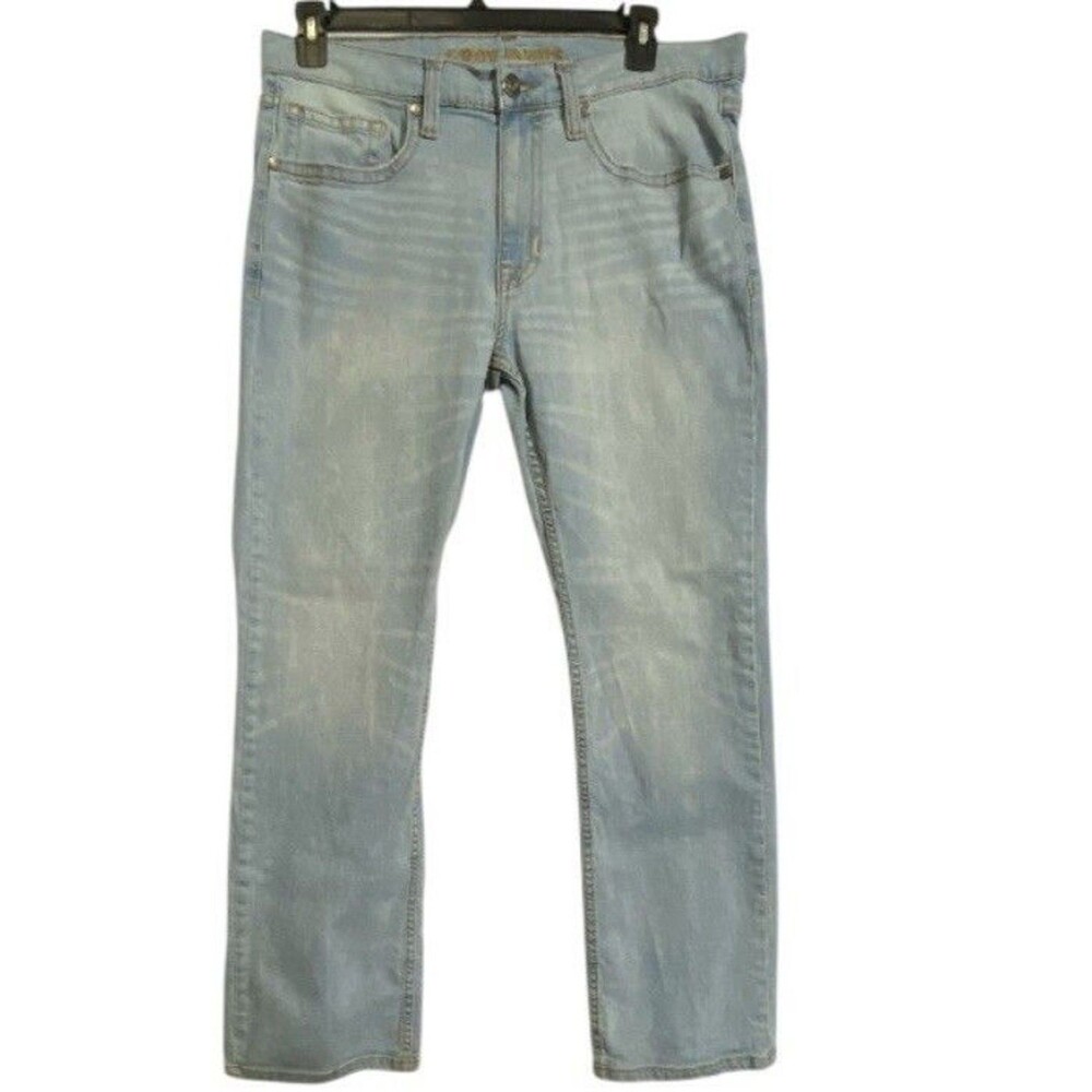 Cody James Jeans Mens 36 x 30 Light Wash Straight Leg Denim Western Whiskered
